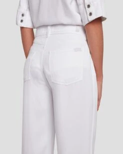 7 For All Mankind Tailorless Denim Lustre Modern Dojo In Brilliant White -Sleek Fit Style 7U638786 BW0 5