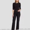 7 For All Mankind Cropped Alexa In Black Rose -Sleek Fit Style 7U641216 BR4 1
