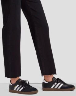 7 For All Mankind Cropped Alexa In Black Rose -Sleek Fit Style 7U641216 BR4 3