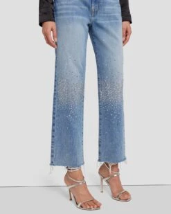 7 For All Mankind Logan Embellished Stovepipe In Ode To -Sleek Fit Style 7U644922 OD2 3