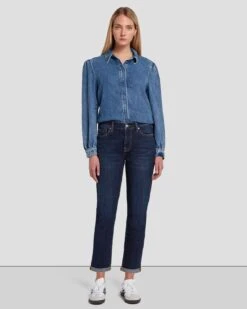 7 For All Mankind Broken Twill Josefina In Calix