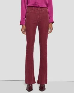 7 For All Mankind Tailorless Corduroy UHR Skinny Boot In Burgundy 9 7 For All Mankind Tailorless Corduroy UHR Skinny Boot In Burgundy -Sleek Fit Style 7U648V64 BUR 2