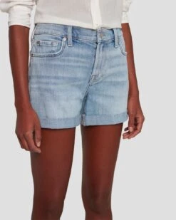 7 For All Mankind Broken Twill Mid Roll Short In Coco Prive 10 7 For All Mankind Broken Twill Mid Roll Short In Coco Prive -Sleek Fit Style 7U702067 CP2 3