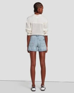 7 For All Mankind Broken Twill Mid Roll Short In Coco Prive 11 7 For All Mankind Broken Twill Mid Roll Short In Coco Prive -Sleek Fit Style 7U702067 CP2 4