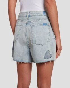 7 For All Mankind Easy Ruby Short In Iris Patchwork -Sleek Fit Style 7U748555 IP2 5