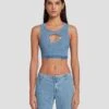 7 For All Mankind 7FAM X ADR Cropped Top In Vibe -Sleek Fit Style 7U760120 VBE 1