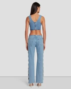 7 For All Mankind 7FAM X ADR Cropped Top In Vibe 11 7 For All Mankind 7FAM X ADR Cropped Top In Vibe -Sleek Fit Style 7U760120 VBE 4