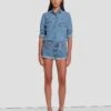 7 For All Mankind 7FAM X ADR Slouchy Shorts In Vibe Crystals