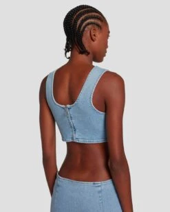 7 For All Mankind 7FAM X ADR Denim Dress In Babe -Sleek Fit Style 7U764120 BB1 3