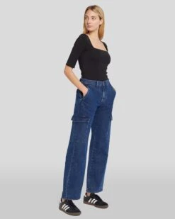 7 For All Mankind Tess Cargo Jean In Undercover 12 7 For All Mankind Tess Cargo Jean In Undercover -Sleek Fit Style 7U766C10 UCV 5