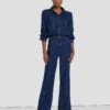 7 For All Mankind Denim Lustre Long Sleeve Jumpsuit In Poppy 2 7 For All Mankind Denim Lustre Long Sleeve Jumpsuit In Poppy -Sleek Fit Style 7U837C86 PPY 1