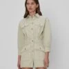 7 For All Mankind Surplus Romper In Olive -Sleek Fit Style 7U861795 SFO 01