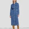 7 For All Mankind Denim Lustre Luxe Dress In Daylily -Sleek Fit Style 7U864C86 DLY 1