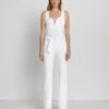 7 For All Mankind Front Zip Flare Jumpsuit In Brilliant White 1 7 For All Mankind Front Zip Flare Jumpsuit In Brilliant White -Sleek Fit Style 7U892672 BW4 1