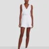 7 For All Mankind Pocket Dress In Brilliant White -Sleek Fit Style 7U897672 BW4 1