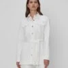 7 For All Mankind Leisure Jacket In White -Sleek Fit Style 7U928595 WHT 01
