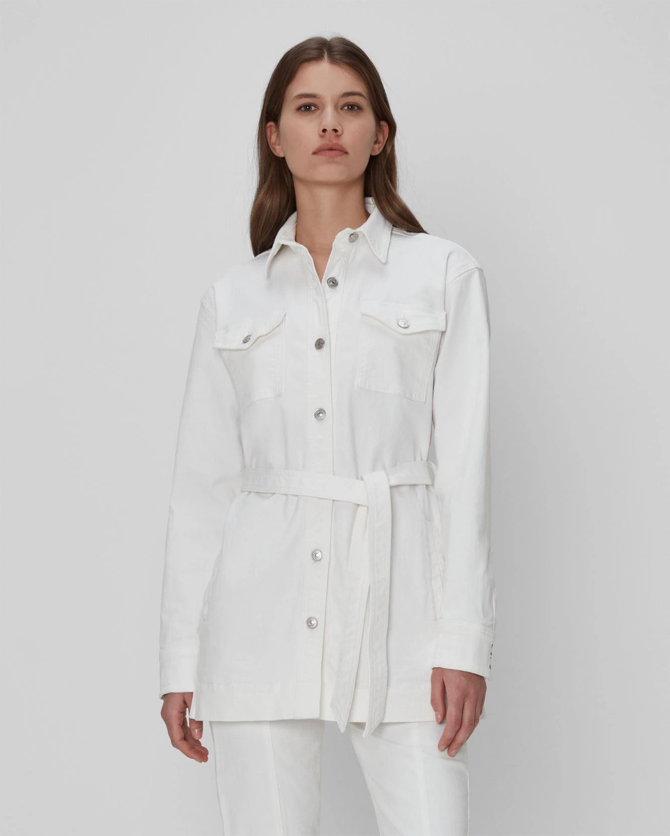 7 For All Mankind Leisure Jacket In White 3 7 For All Mankind Leisure Jacket In White