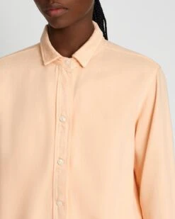 7 For All Mankind Denim Lustre Classic Button Up Shirt In Prairie Sunset -Sleek Fit Style 7U952661 PS4 3