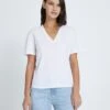 7 For All Mankind V-Neck Tee In White -Sleek Fit Style 7d4dc93cf890d6a678e66d02d0106c5f