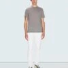 7 For All Mankind Luxe Performance Slimmy Tapered In White -Sleek Fit Style 7t033p46 ewh 1