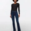 7 For All Mankind B(air) Embellished Kimmie Bootcut In Rinsed Indigo -Sleek Fit Style 7u096c44 inr 1