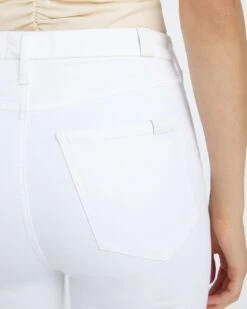 7 For All Mankind No Filter Ultra High Rise Skinny Kick In Clean White -Sleek Fit Style 7u099569 clw 3