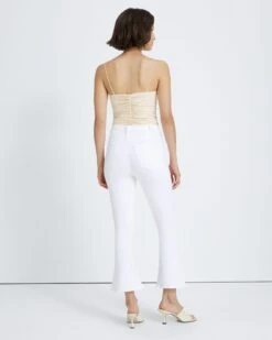 7 For All Mankind No Filter Ultra High Rise Skinny Kick In Clean White -Sleek Fit Style 7u099569 clw 4
