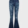 7 For All Mankind Ultra High Rise Skinny Bootcut In Fairytale Floral Indigo 2 7 For All Mankind Ultra High Rise Skinny Bootcut In Fairytale Floral Indigo -Sleek Fit Style 7u413120 ffi 1