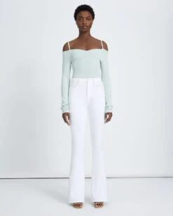 7 For All Mankind No Filter Ultra High Rise Skinny Boot In Clean White