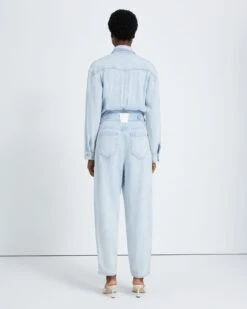 7 For All Mankind Denim Lustre Balloon Sleeve Jumpsuit In Isadora -Sleek Fit Style 7u876561 isa 4