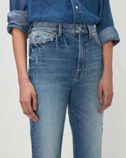 7 For All Mankind Beauty Denim Ultra High Rise Dojo In Fig Leaf -Sleek Fit Style 83c353b9365cc15cc79f58d53d0d7935