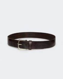 7 For All Mankind Timeless Leather Belt In Brown -Sleek Fit Style 86c46577ea26bac17abff3784e57c049