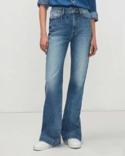 7 For All Mankind Beauty Denim Ultra High Rise Dojo In Fig Leaf -Sleek Fit Style 8aeb2a59a7f382eb0abda15665317098