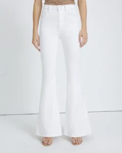 7 For All Mankind Mega Flare Jean In Clean White -Sleek Fit Style 8f19c07b25f68cddcd62b120d6eaf6c0