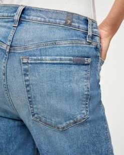 7 For All Mankind Luxe Vintage High Waist Cropped Straight In Sloane Vintage -Sleek Fit Style 9529d6dbeb36afc5e40d470ed7c1e232