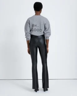 7 For All Mankind Faux Leather Ultra High Rise Skinny Boot In Black -Sleek Fit Style 9aacc955d868a2fa6bab4e42afb255e8