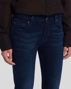 7 For All Mankind Slim Illusion Ankle Skinny In Twilight Blue -Sleek Fit Style AU8121467A SXTB 3
