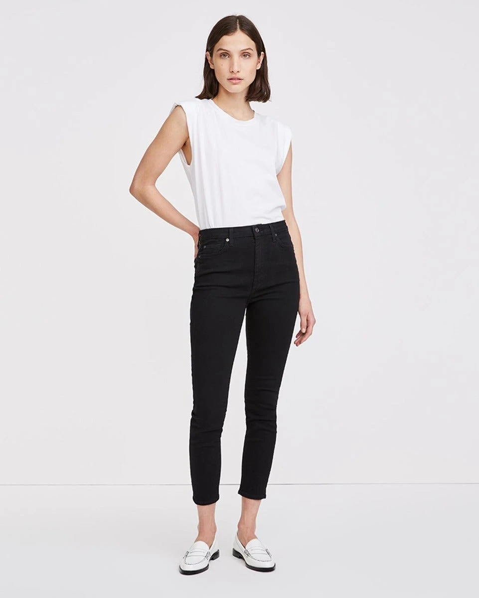 7 For All Mankind B(air) High Waist Ankle Skinny In Black 3 7 For All Mankind B(air) High Waist Ankle Skinny In Black