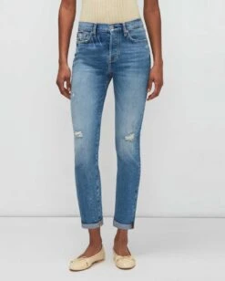 7 For All Mankind Beauty Denim Josefina In Fig Leaf