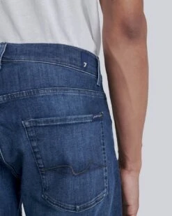 7 For All Mankind Brett Squiggle In Dark Lago -Sleek Fit Style b1b63409ca0597e6e01112e0f5335f05