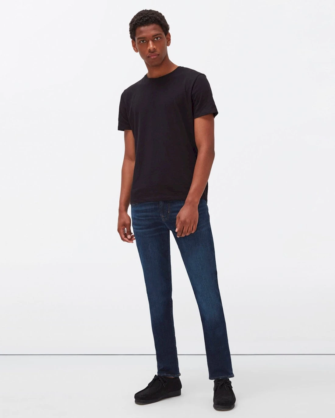 7 For All Mankind Cashmere Blend Tee In Black 4 7 For All Mankind Cashmere Blend Tee In Black - Image 2
