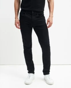 7 For All Mankind Luxe Performance Plus Slimmy Tapered In Black -Sleek Fit Style b6a3bd462f16bd962302ec8ed5190563