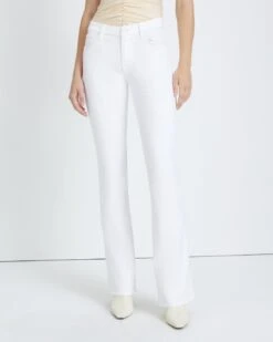 7 For All Mankind Kimmie Bootcut In Clean White -Sleek Fit Style c099bb4394038b2988c888632f29b843