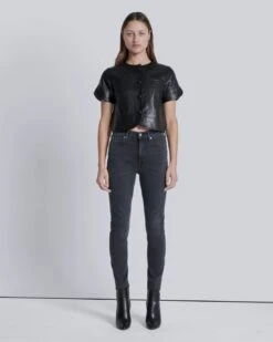 7 For All Mankind High Waist Ankle Skinny In Night Rider
