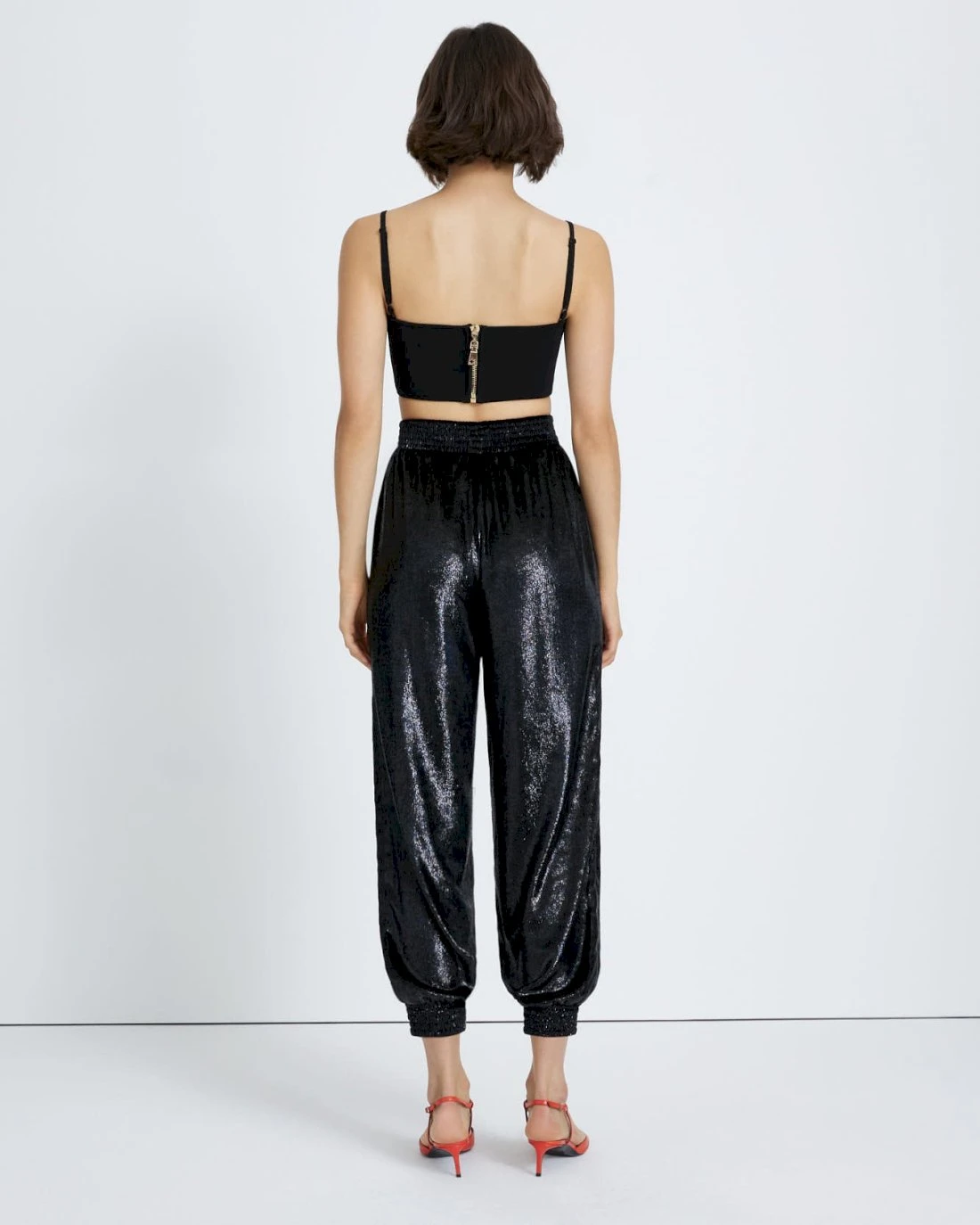 7 For All Mankind Luxe Jogger In Black Shine 6 7 For All Mankind Luxe Jogger In Black Shine - Image 4