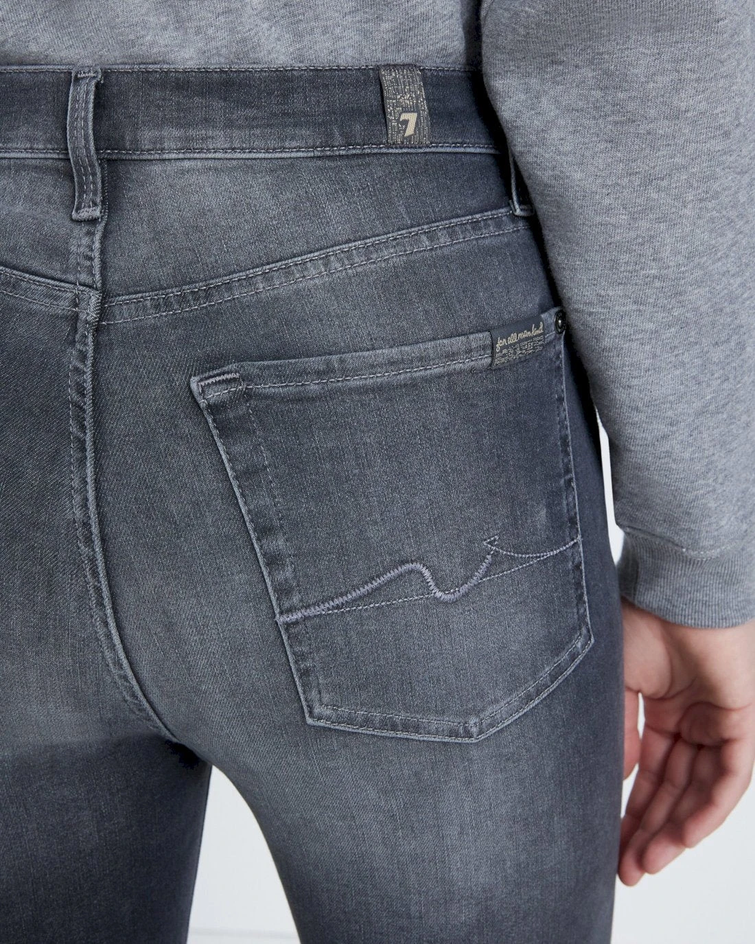 7 For All Mankind B(air) High Waist Ankle Skinny In Grey 4 7 For All Mankind B(air) High Waist Ankle Skinny In Grey - Image 2