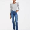 7 For All Mankind Kimmie Straight In Harbor -Sleek Fit Style e433754052498f5e299d2903647bf7ff