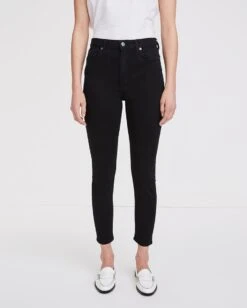 7 For All Mankind B(air) High Waist Ankle Skinny In Black 8 7 For All Mankind B(air) High Waist Ankle Skinny In Black -Sleek Fit Style e46941fc64881ed6a34a2e11175fb121