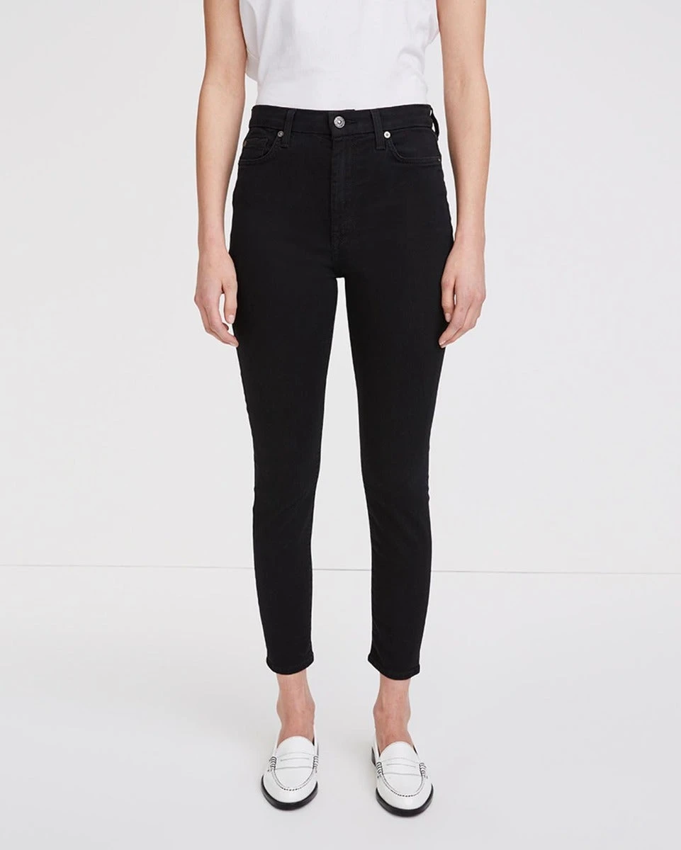 7 For All Mankind B(air) High Waist Ankle Skinny In Black 5 7 For All Mankind B(air) High Waist Ankle Skinny In Black - Image 3