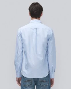 7 For All Mankind Oxford Shirt In Light Blue -Sleek Fit Style ea5305785387fccc773f9820a9994cd6